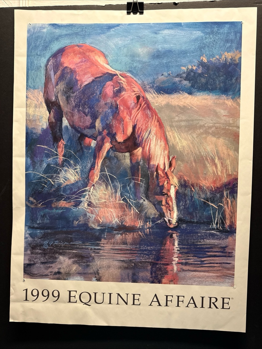 VTG 1999 Equine Affaire Event Print Poster by Sheila A. Rieman Equestrian Horse